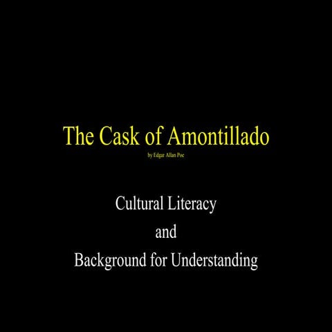 The cask of amontillado