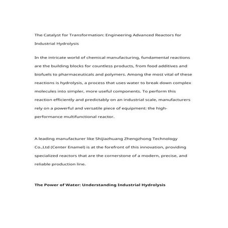 The Catalyst for Transformation Engineering Advanced Reactors for ...