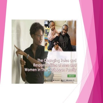 The cause and effect of changing roles of men and women in the caribbean family