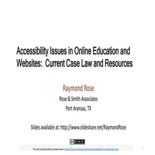 Accessibility Issues in Online Educ...