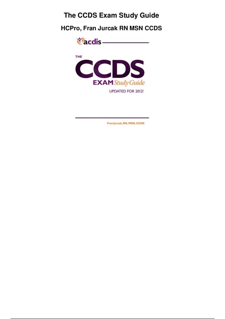 The ccds exam study guide