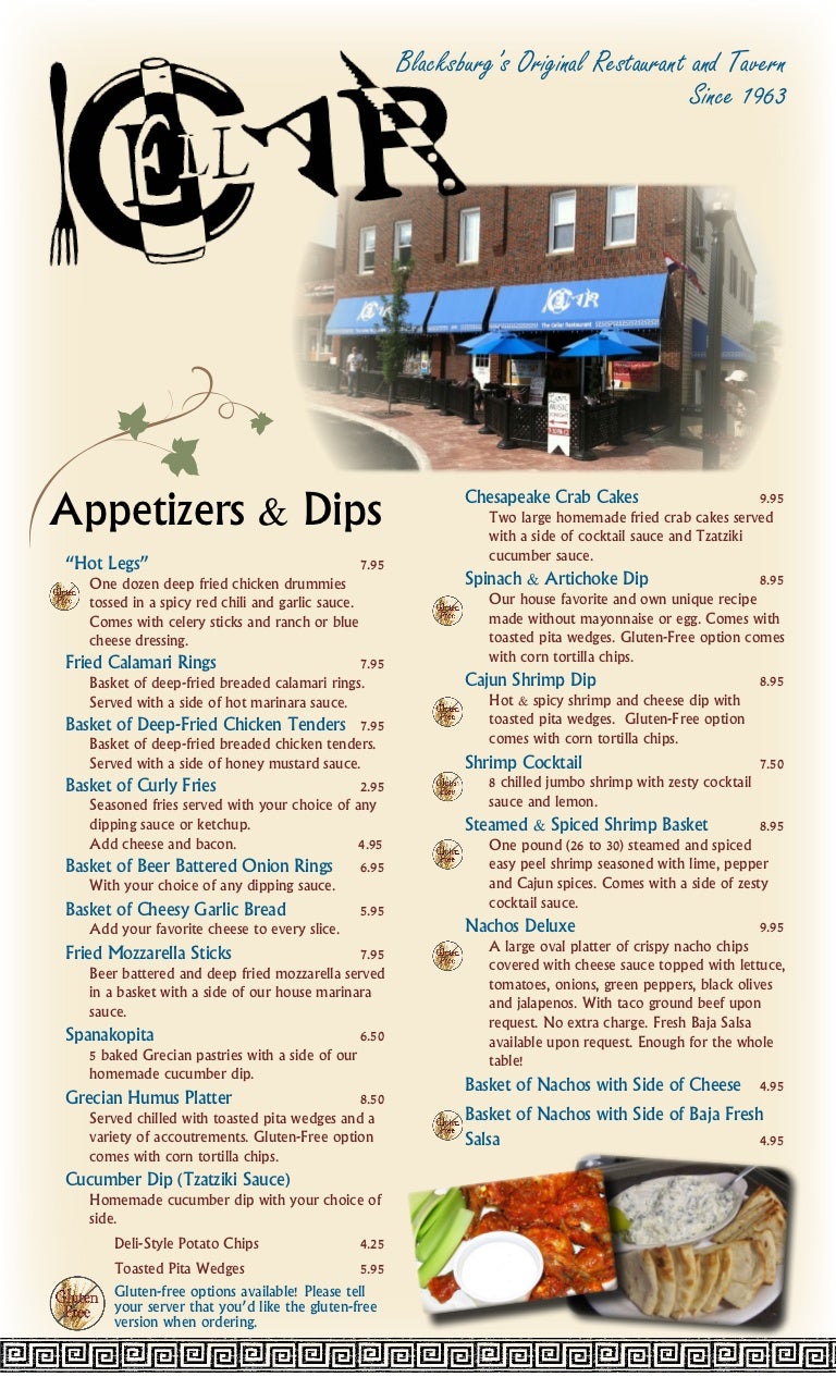 The Cellar New Menu 2013