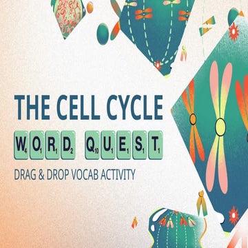 The Cell Cycle Word Quest Activity Presentation in Green and Orange Textured Gradient Style.pptx