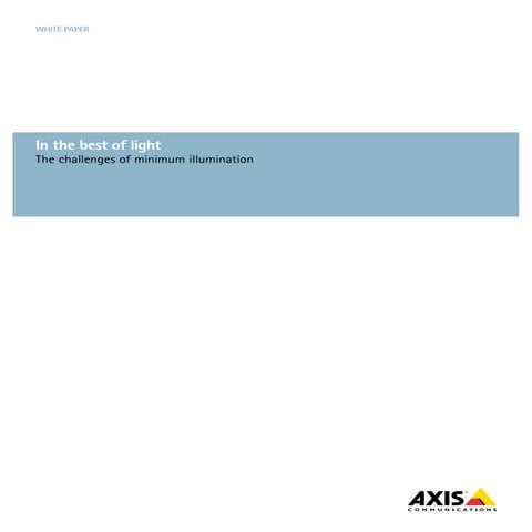 The challenges of minimal illumination