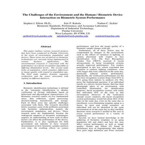(2008) Impact of Gender on Fingerprint Recognition Systems | PDF