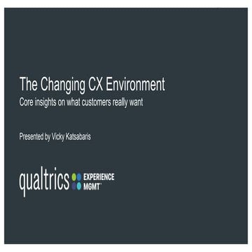 The Changing CX Environment