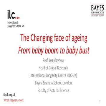 The changing face of ageing: From baby boom to baby bust