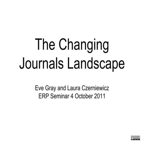The changing journals landscape