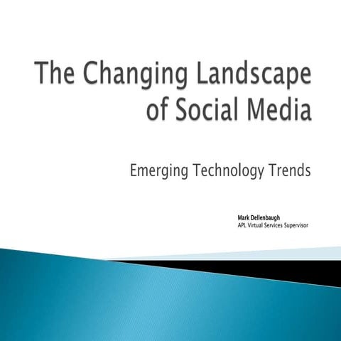 The Changing Landscape of Social Media 