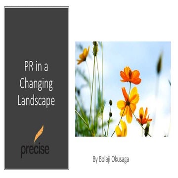 The changing media landscape and the rise of pr