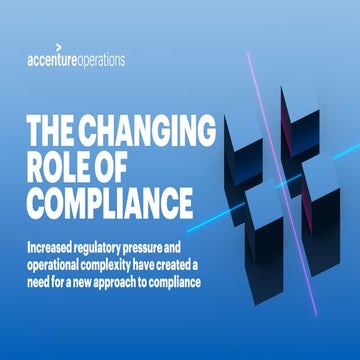 The Changing Role of Compliance | Accenture