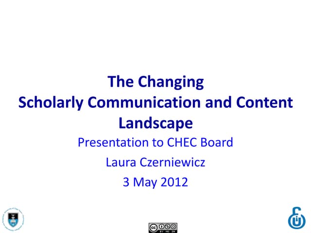 The changing scholarly content and communication landscape