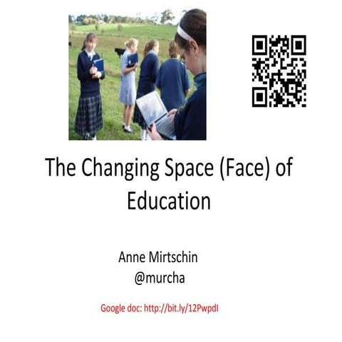 The changing space (face) of learning