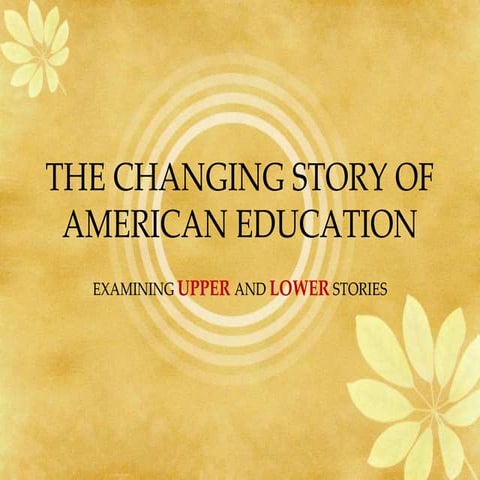 The Changing Story of American Education