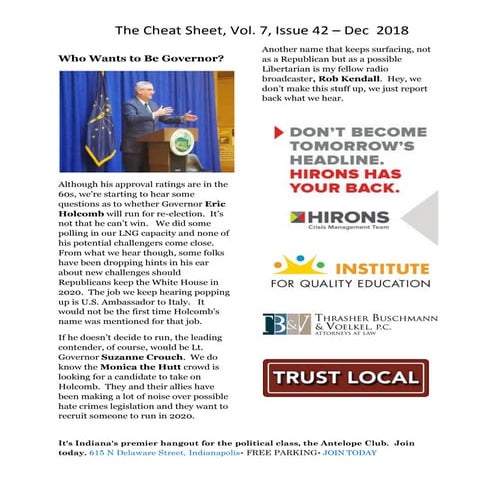 A Complimentary Cheat Sheet