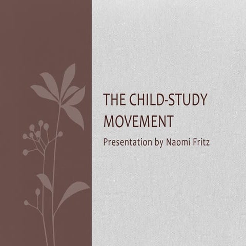 The child study movement