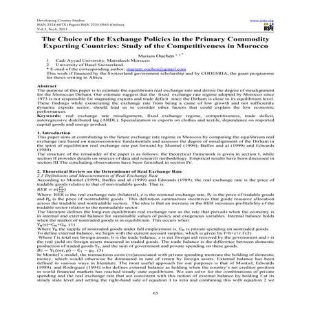 The choice of the exchange policies in the primary commodity exporting countr...