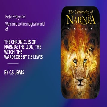 The Characters Of Chronicles Of Narnia 1 Pptx