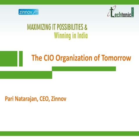 The CIO Organization of Tomorrow