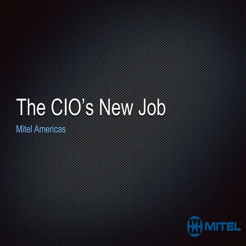 The CIOs new Job: Drive Customer-Centric Innovation Throughout Your Business ...