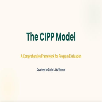 The CIPP Model for Evaluation in Education | PDF
