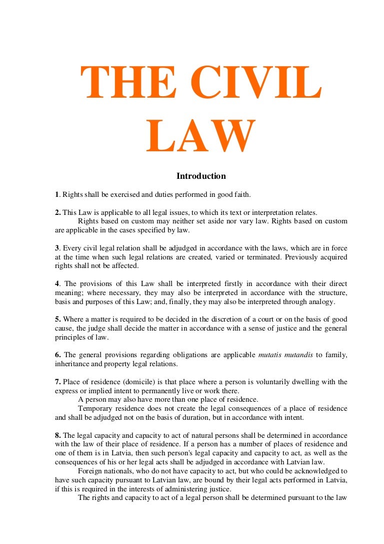 The civil law