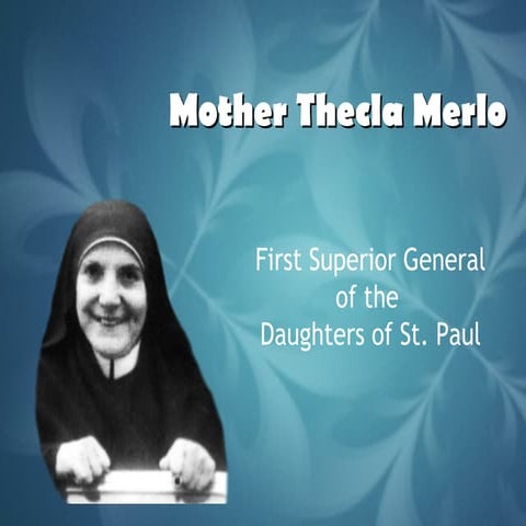 Mother Thecla Merlo | PPT