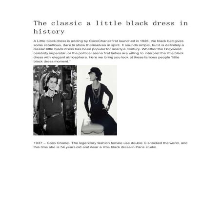 The classic a little black dress | DOCX
