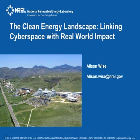 The Clean Energy Landscape  Linking Cyberspace With Real World Impact Euec201...