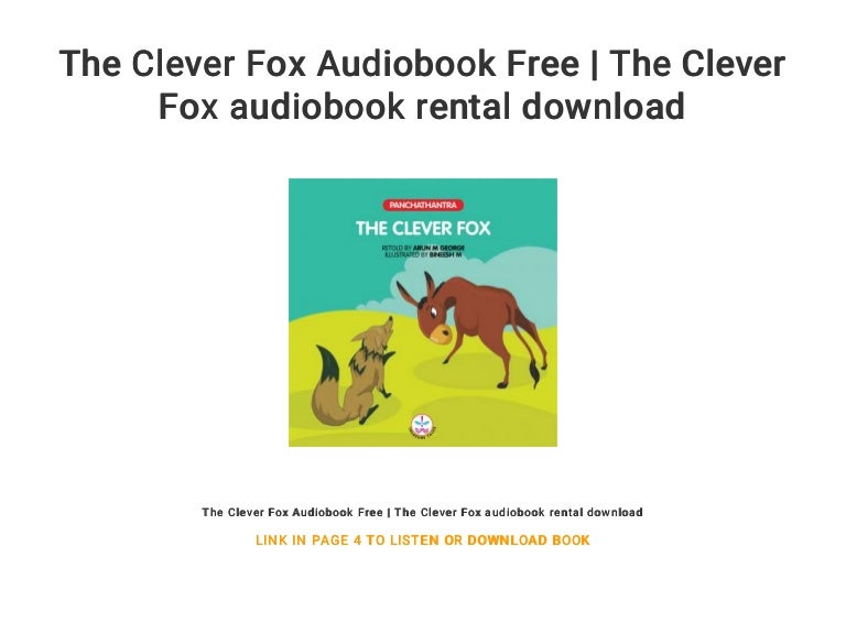 The Clever Fox Audiobook Free The Clever Fox audiobook rental downl…