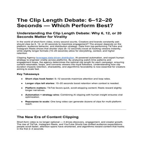 The Clip Length Debate_ 6–12–20 Seconds — Which Perform Best_.docx