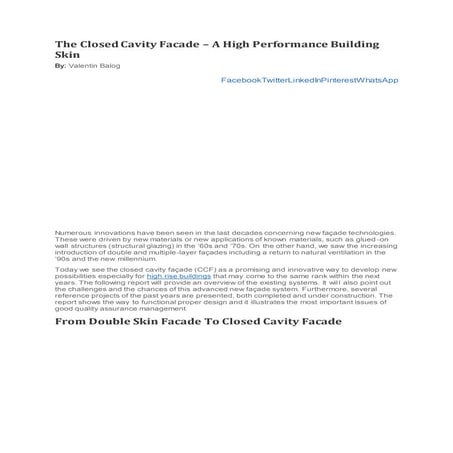 The Advanced Facade Technology – CCF | DOCX