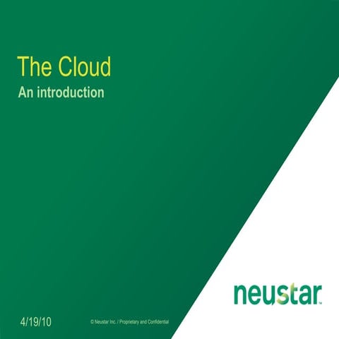 The Cloud - An introduction