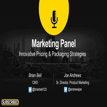 The CMO's Guide to the Subscription Economy: Innovative Pricing and Packaging...
