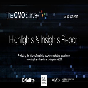 The CMO Survey - Highlights and Insights Report - Aug 2019