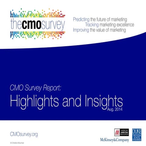 The CMO Survey Report: Highlight and Insights August 2014