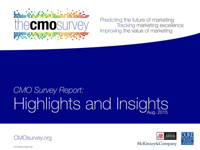 The CMO Survey Highlights and Insig...