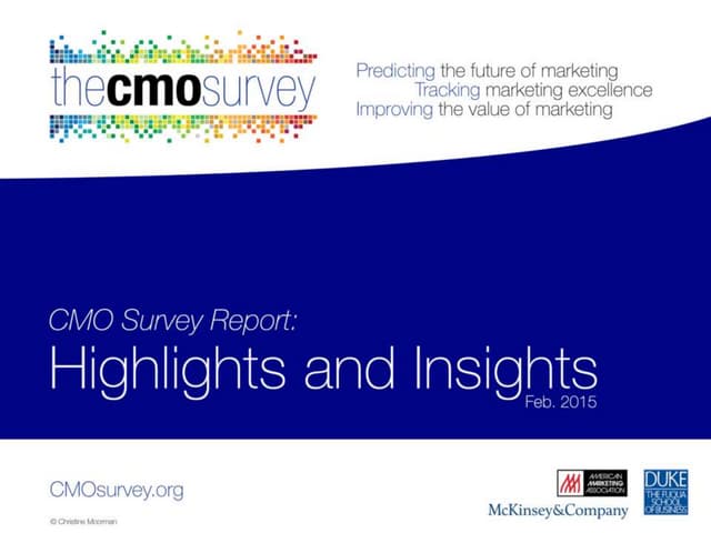 The CMO Survey Highlights and Insig...