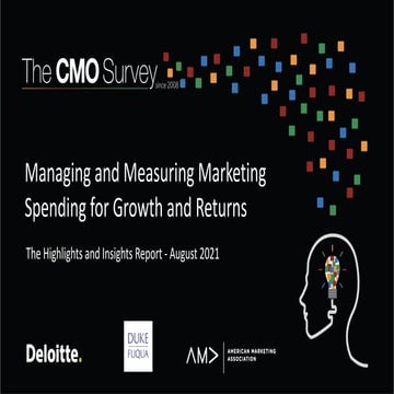 The CMO Survey - Highlights and Insights Report - August 2021