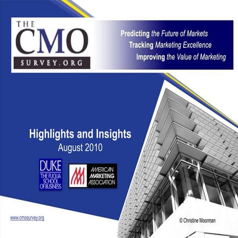 The cmo survey highlights and insights, august 2010
