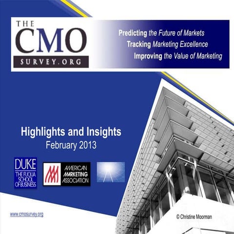 The CMO Survey Highlights and Insights February 2013