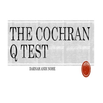 The cochran q test