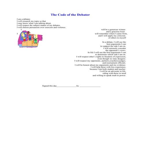 The Code Of The Debater | DOC