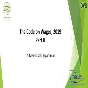 The Code on Wages, 2019 - Part II