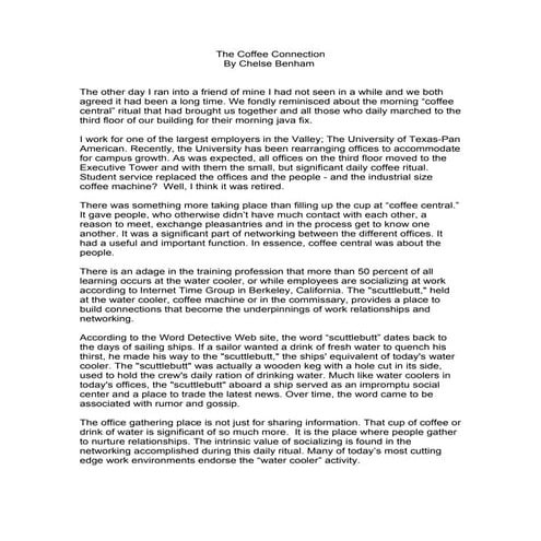 The coffee connection