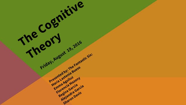 The Cognitive Theory   PPP