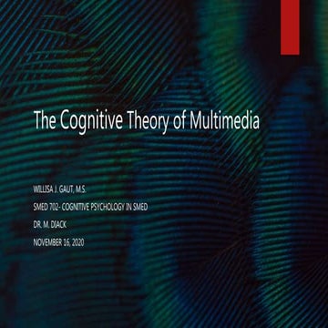 The cognitive theory of multimedia702pp