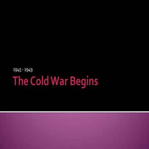 The Cold War Begins | PPTX