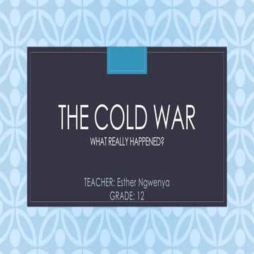 1. The world after ww2. the cold war | PPTX