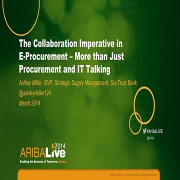 The Collaboration Imperative in eProcurement – More than just Procurement and...